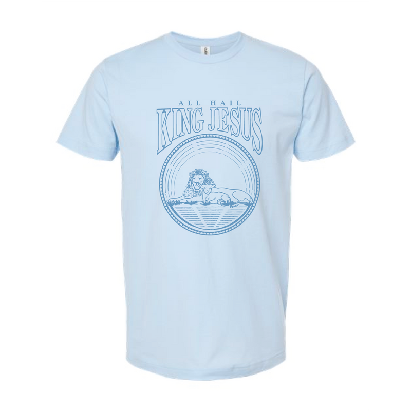 The All Hail King Jesus | Baby Blue Tee