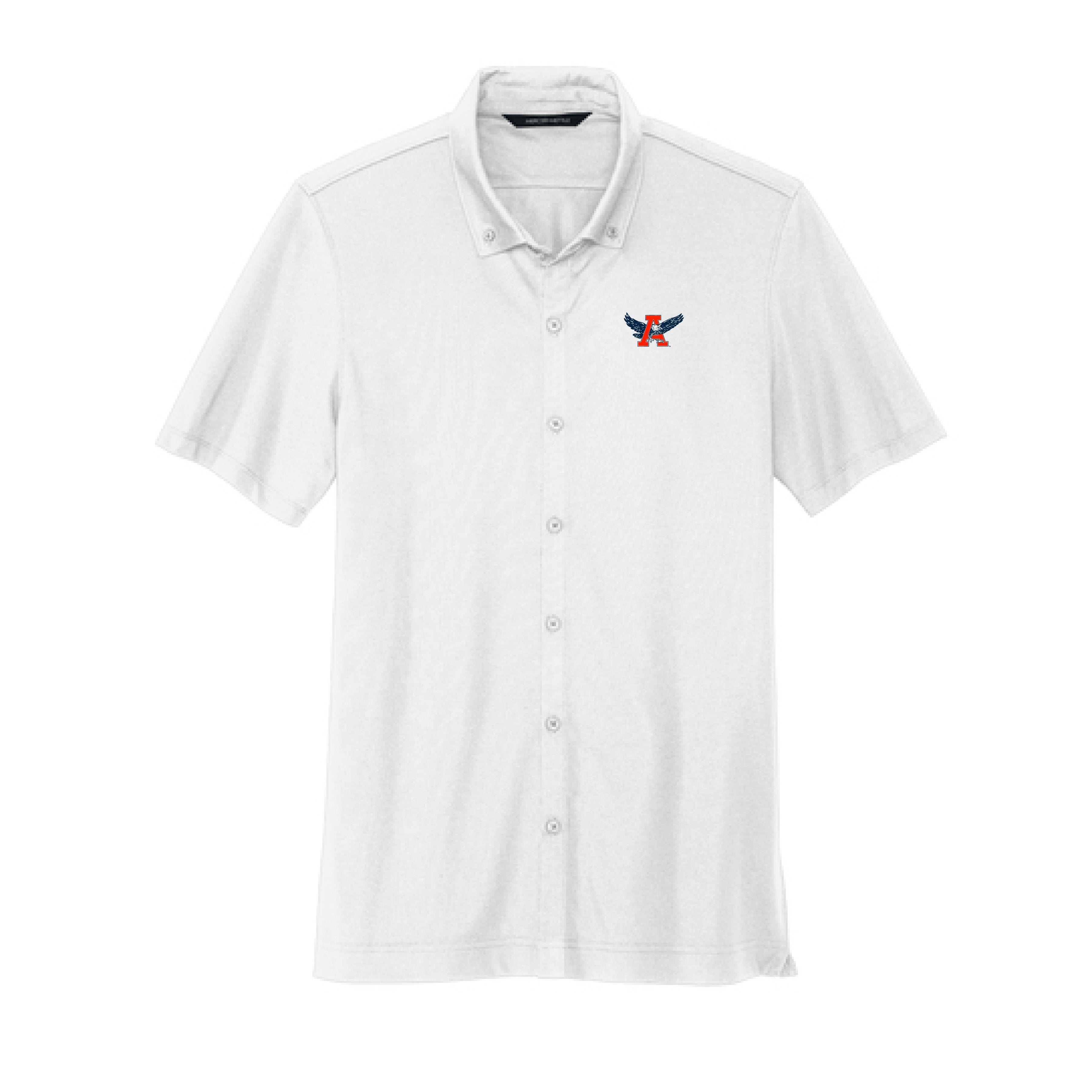 The Auburn Throwback | Embroidered White Polo – Scarlet & Gold