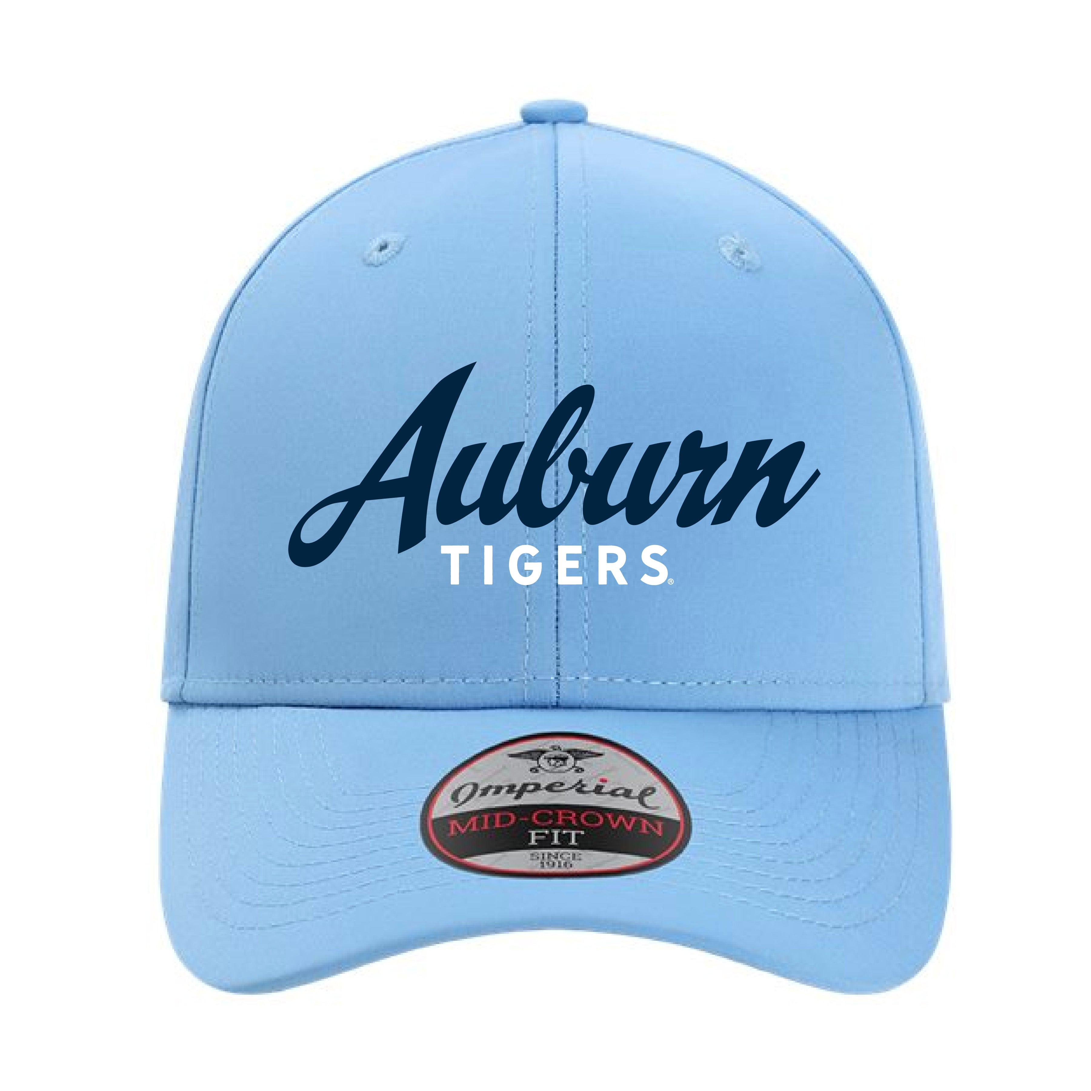 The Auburn Tigers Classic Hat | Embroidered Powder Blue Cap – Scarlet \u0026 Gold, image size:3601x3601