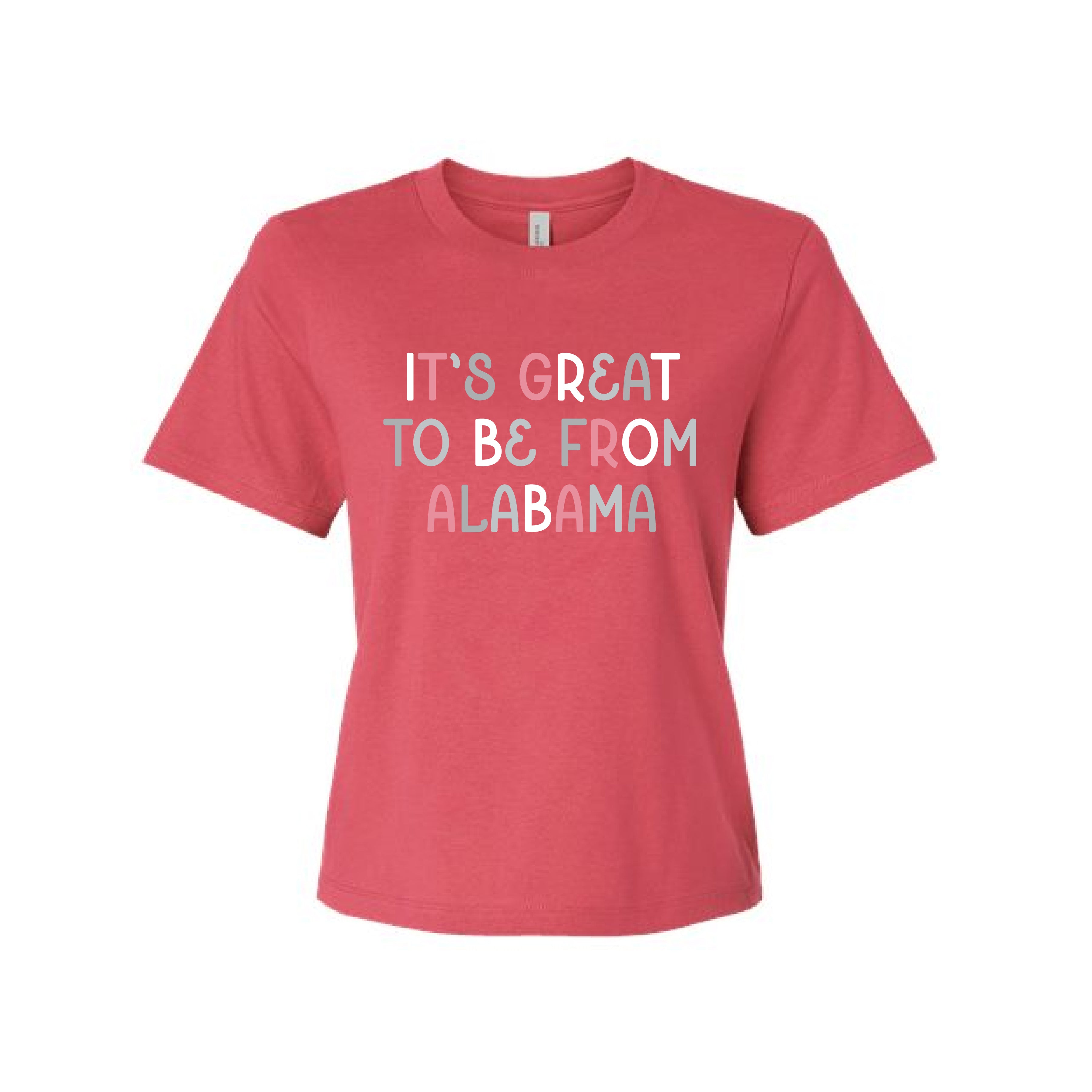 The From Alabama Multi | Vintage Red Tee - Scarlet & Gold