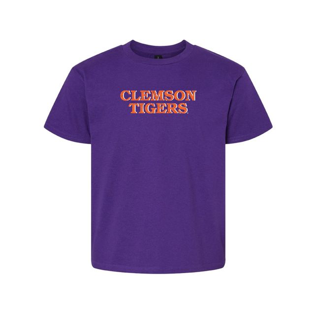 The Clemson Tigers Block | Youth Purple Tee