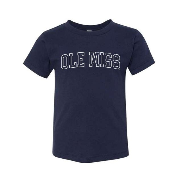 The Ole Miss Arch Outline | Toddler Navy Tee