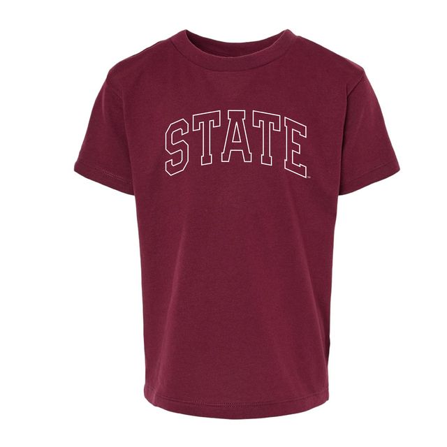 The State Arch Outline | Toddler Maroon Tee