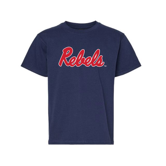 The Rebels Script Logo | Youth Navy Tee