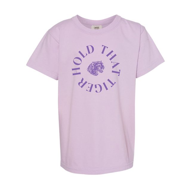 The Hold That Tiger Curve | Youth Orchid Tee