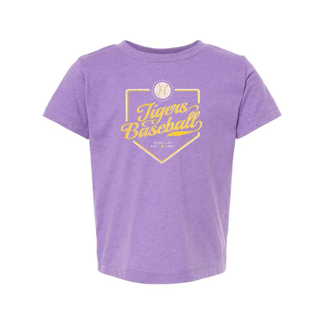 The LSU Baseball Plate | Toddler Heather Team Purple Tee