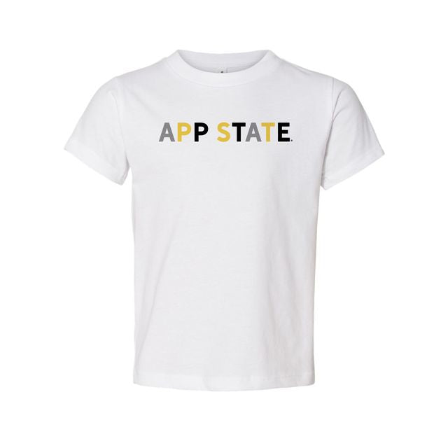 The App State Multi | Toddler White Tee