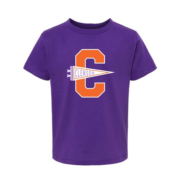 The Clemson Pennant | Toddler Team Purple Tee