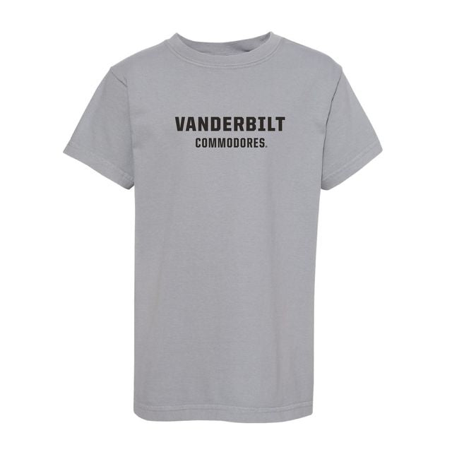 The Vanderbilt Commodores Logo | Youth Silver Tee