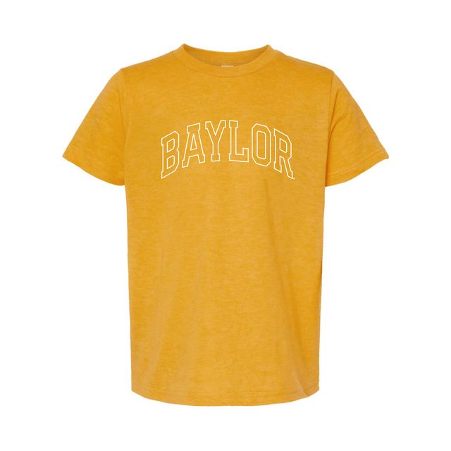 The Baylor Arch Outline | Youth Heather Mellow Yellow Tee