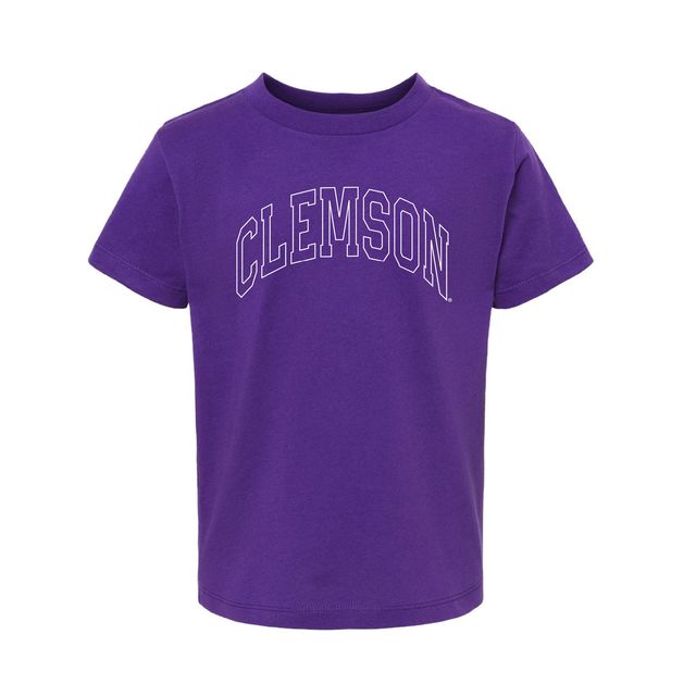 The Clemson Outline Arch | Toddler Team Purple Tee