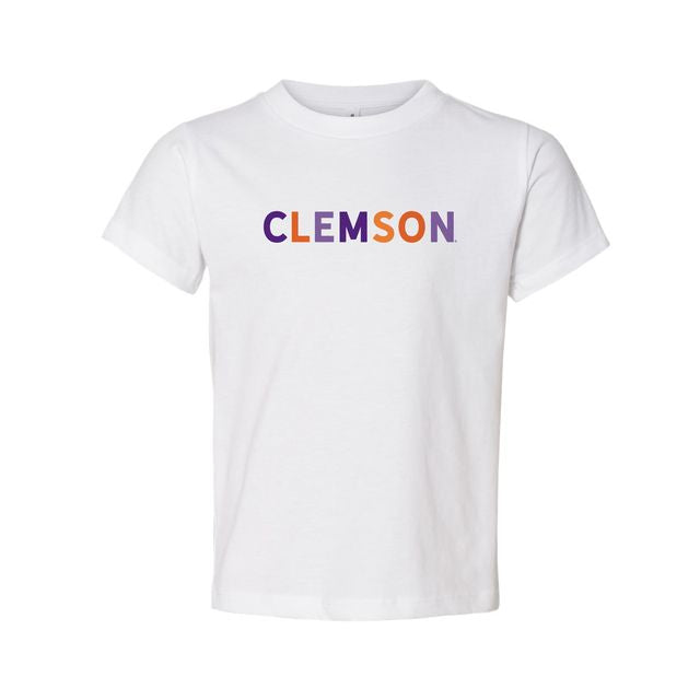 The Clemson Multi | Toddler White Tee