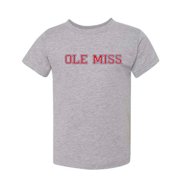 The Ole Miss Block Logo | Toddler Athletic Heather Tee