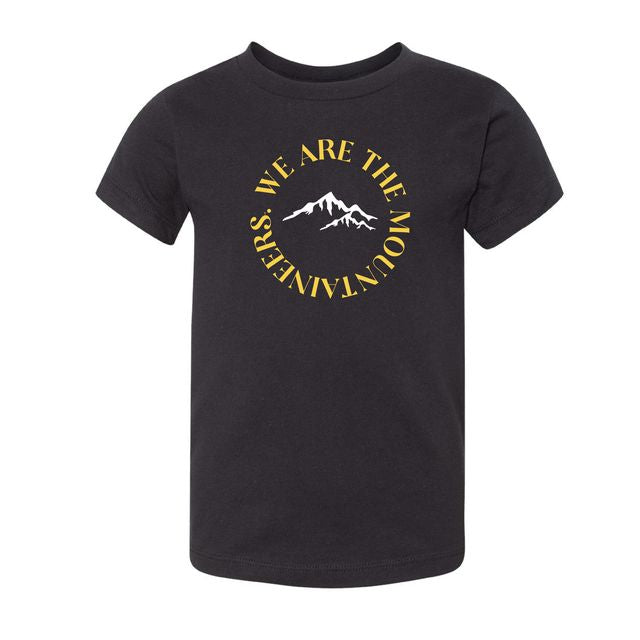 The We Are The Mountaineers Curve | Toddler Black Tee