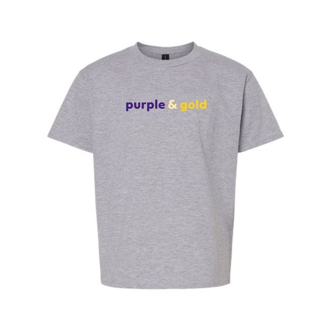 The Purple & Gold | Youth Sport Grey Tee