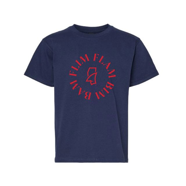 The Flim Flam Bim Bam Circle | Youth Navy Tee