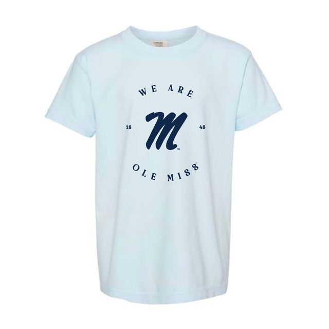 The We Are Ole Miss M Circle | Youth Chambray Tee