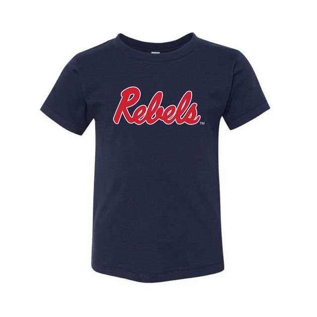 The Rebels Script Logo | Toddler Navy Tee