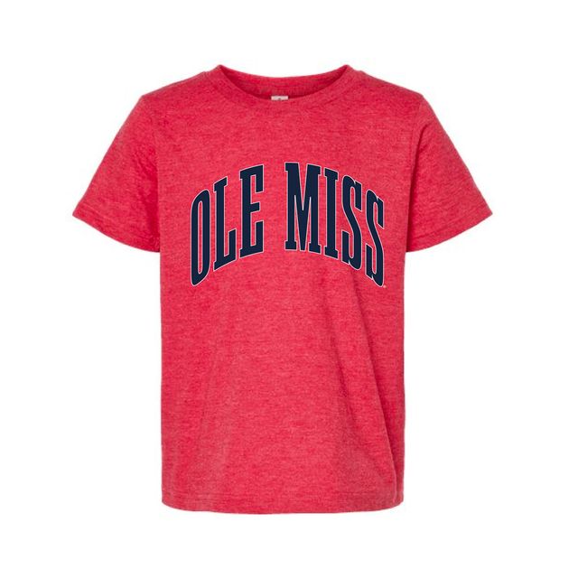 The Big Ole Miss Arch | Youth Heather Red Tee