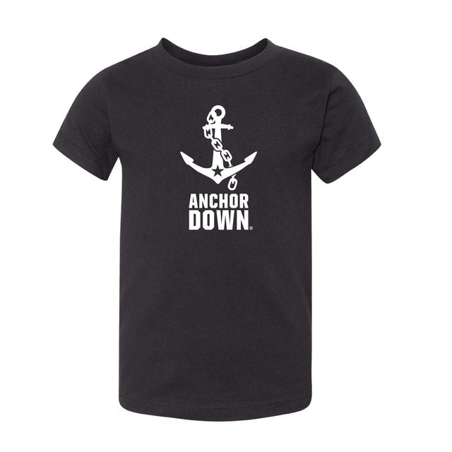 The Anchor Down Logo | Toddler Black Tee