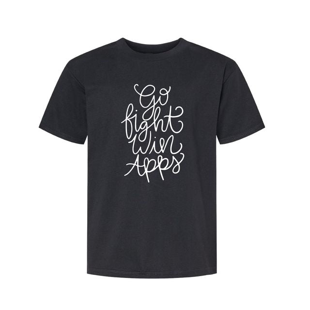 The Go Fight Win Apps | Youth Black Tee