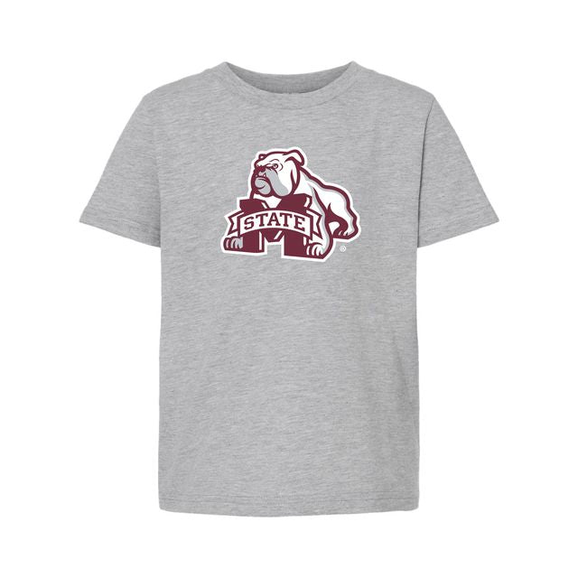 The Bulldog M Logo | Youth Sport Grey Tee