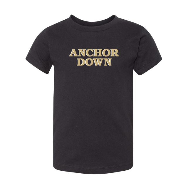 The Anchor Down Block | Toddler Black Tee