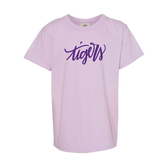 The Tigers Script | Youth Orchid Tee