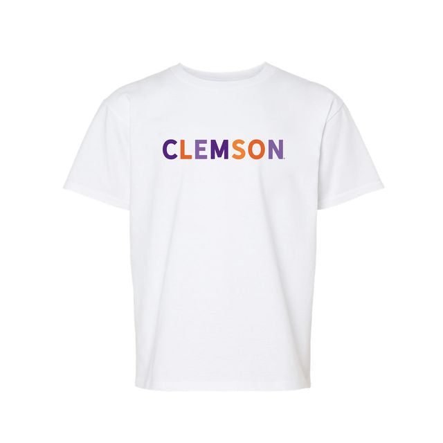 The Clemson Multi | Youth White Tee