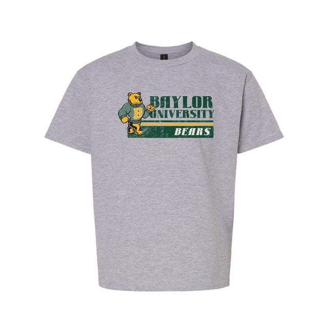 The Vintage Baylor University Bears | Youth Sport Grey Tee