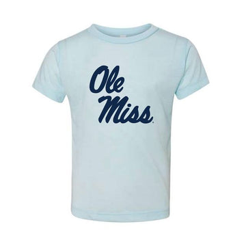 The Ole Miss Stacked | Toddler Ice Blue Tee