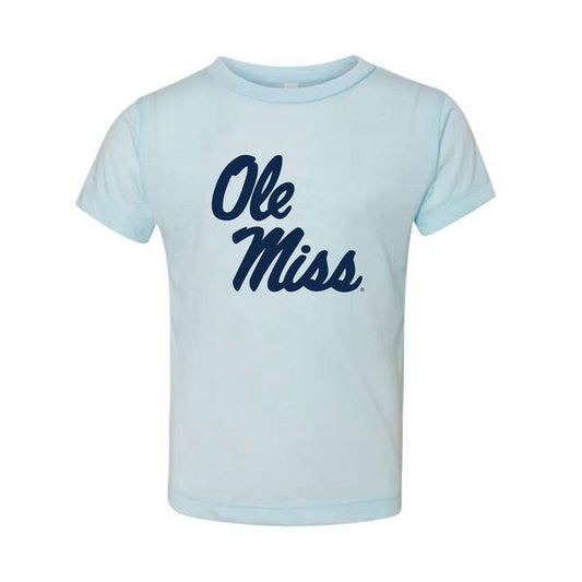 The Ole Miss Stacked | Toddler Ice Blue Tee