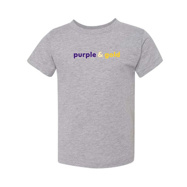 The Purple & Gold | Toddler Athletic Heather Tee