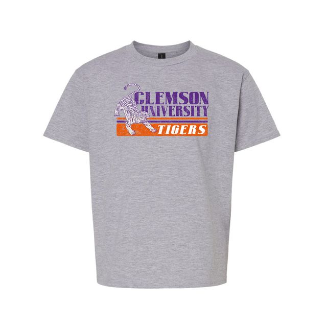 The Vintage Clemson University Tigers | Youth Sport Grey Tee