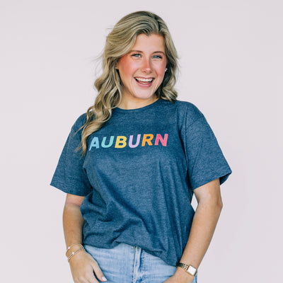 The Auburn Multi | Heather Denim Oversized Tee