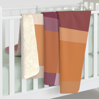 The Maroon & Orange Plaid | Sherpa Fleece Blanket