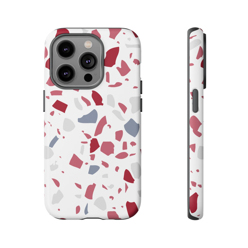 The Crimson & White Terrazzo | Phone Case