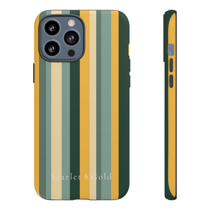 The Green & Gold Stripes | Phone Case