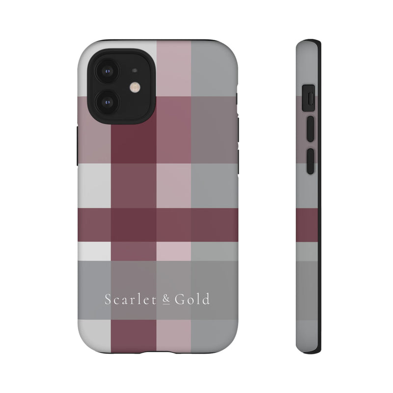 The Maroon & White Plaid | Phone Case