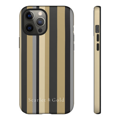 The Black & Gold Stripes | Phone Case