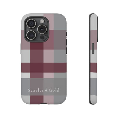 The Maroon & White Plaid | Phone Case