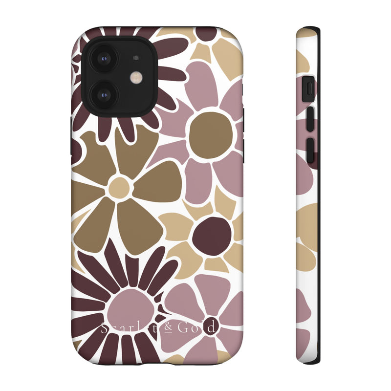 The Maroon & Gold Floral | Phone Case