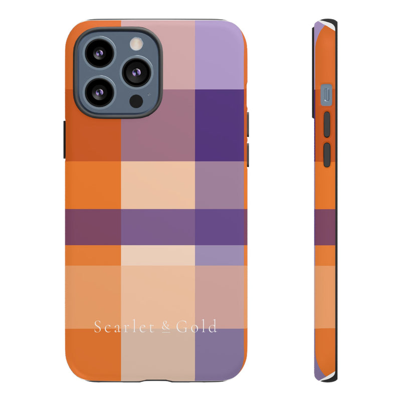 The Orange & Purple Plaid | Phone Case