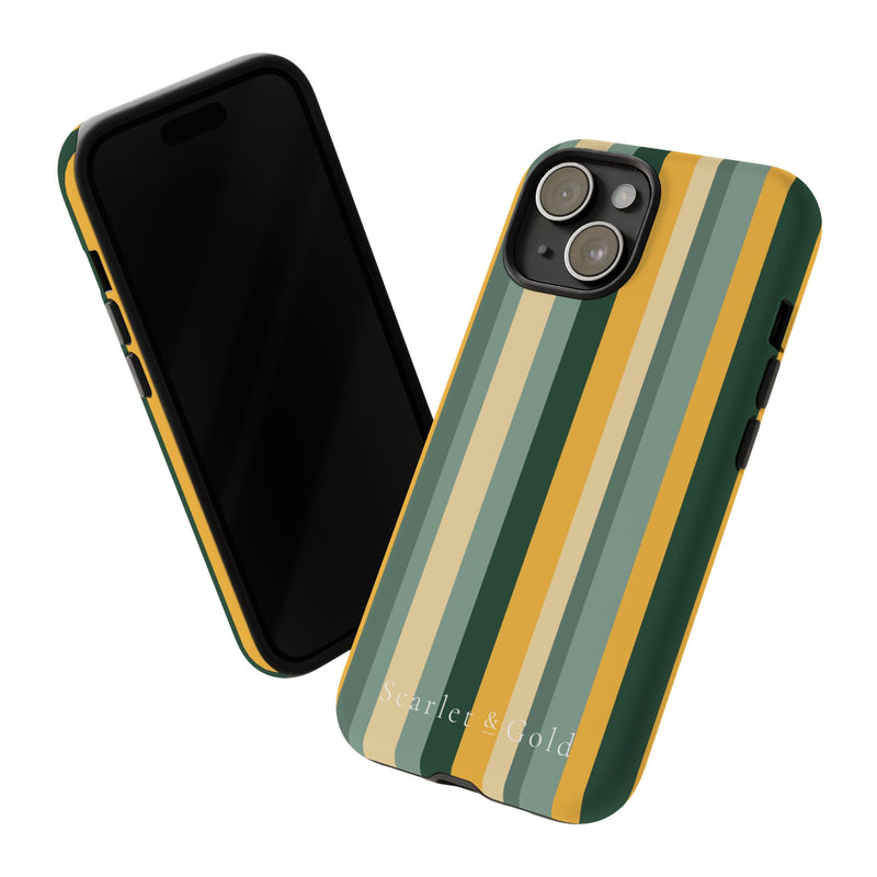 The Green & Gold Stripes | Phone Case