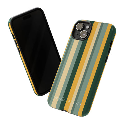 The Green & Gold Stripes | Phone Case