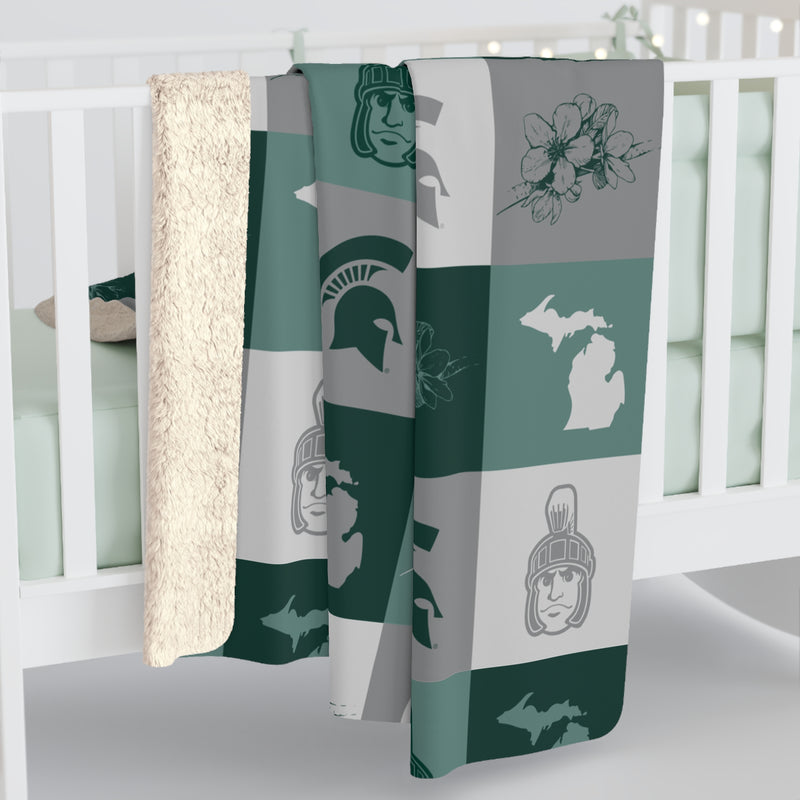 The MSU All the Things | Sherpa Fleece Blanket