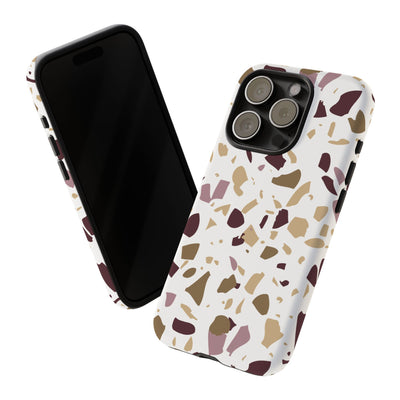 The Maroon & Gold Terrazzo | Phone Case