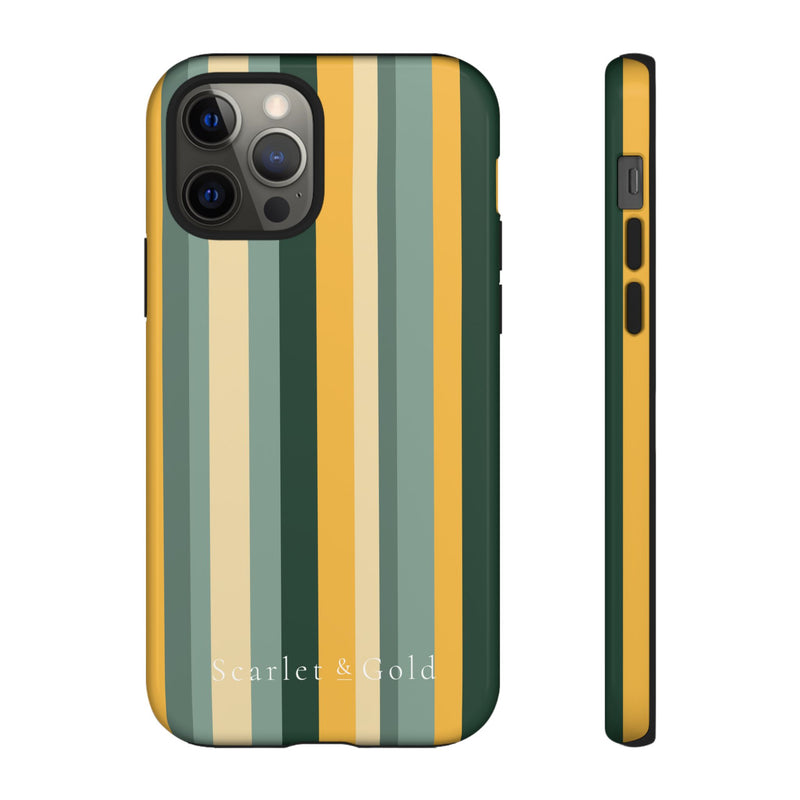 The Green & Gold Stripes | Phone Case