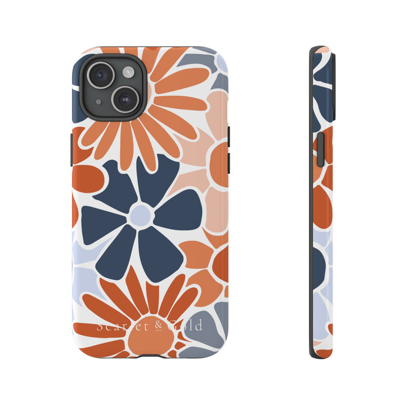 The Orange & Blue Floral | Phone Case