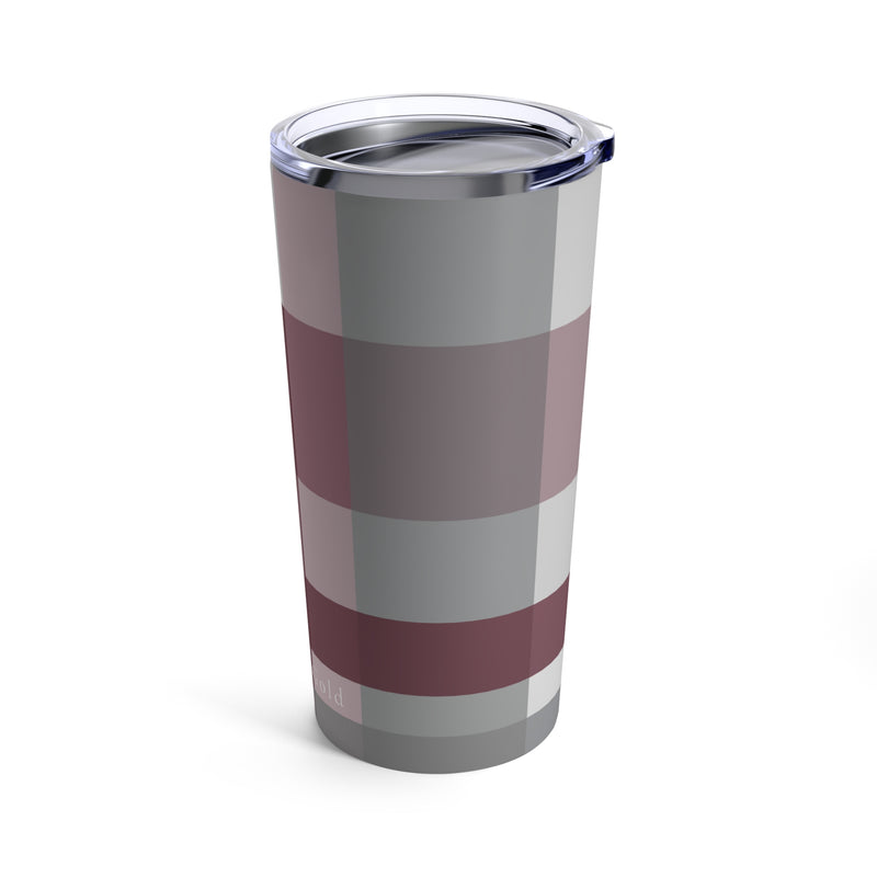 The Maroon & White Plaid | Tumbler 20oz